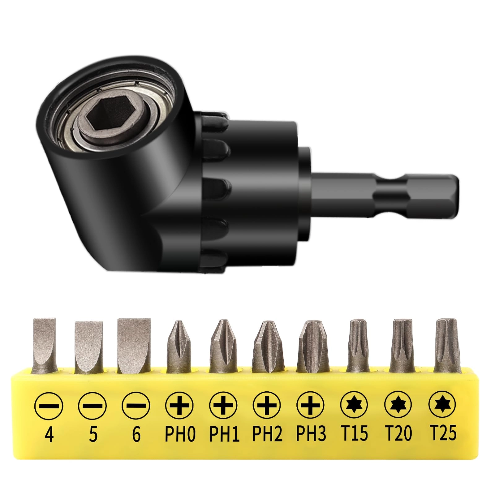 Guangdongshengquanranshengtainongyekejiyouxiangongsi angle drill attachment - 11Pcs 105 Degree Black