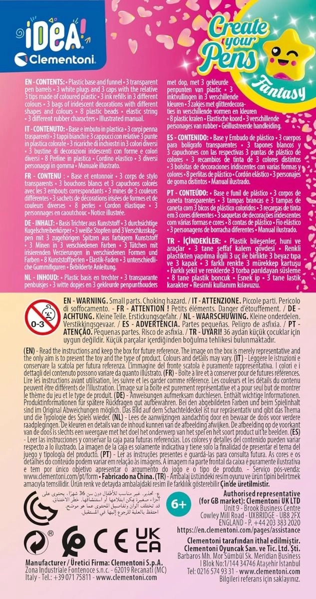 Idea Fantasy Pens - 3 pens 4 inks