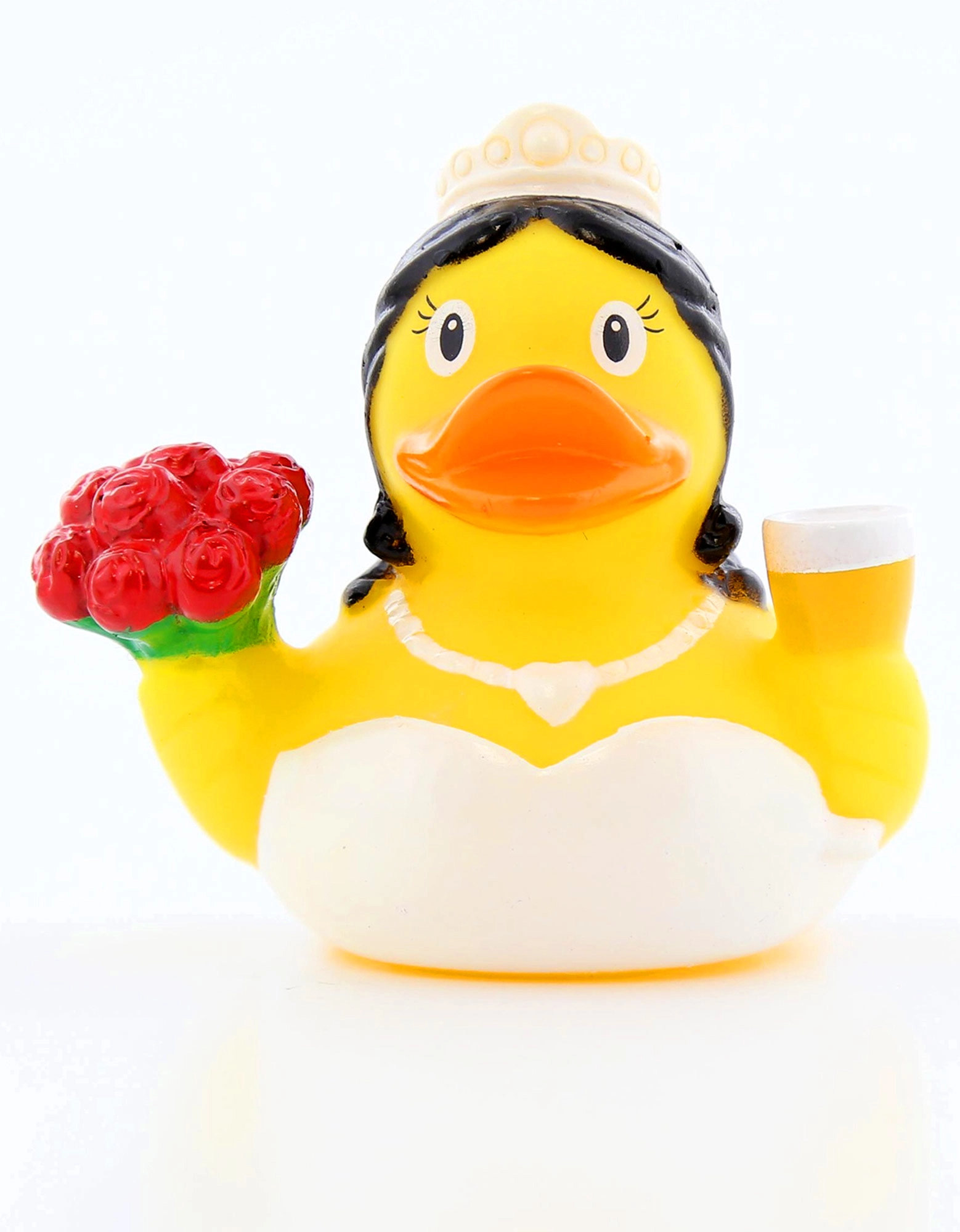 LILALU Mini Bride Rubber Duck - 8.5 x 8.5 x 7.5 cm Rubber