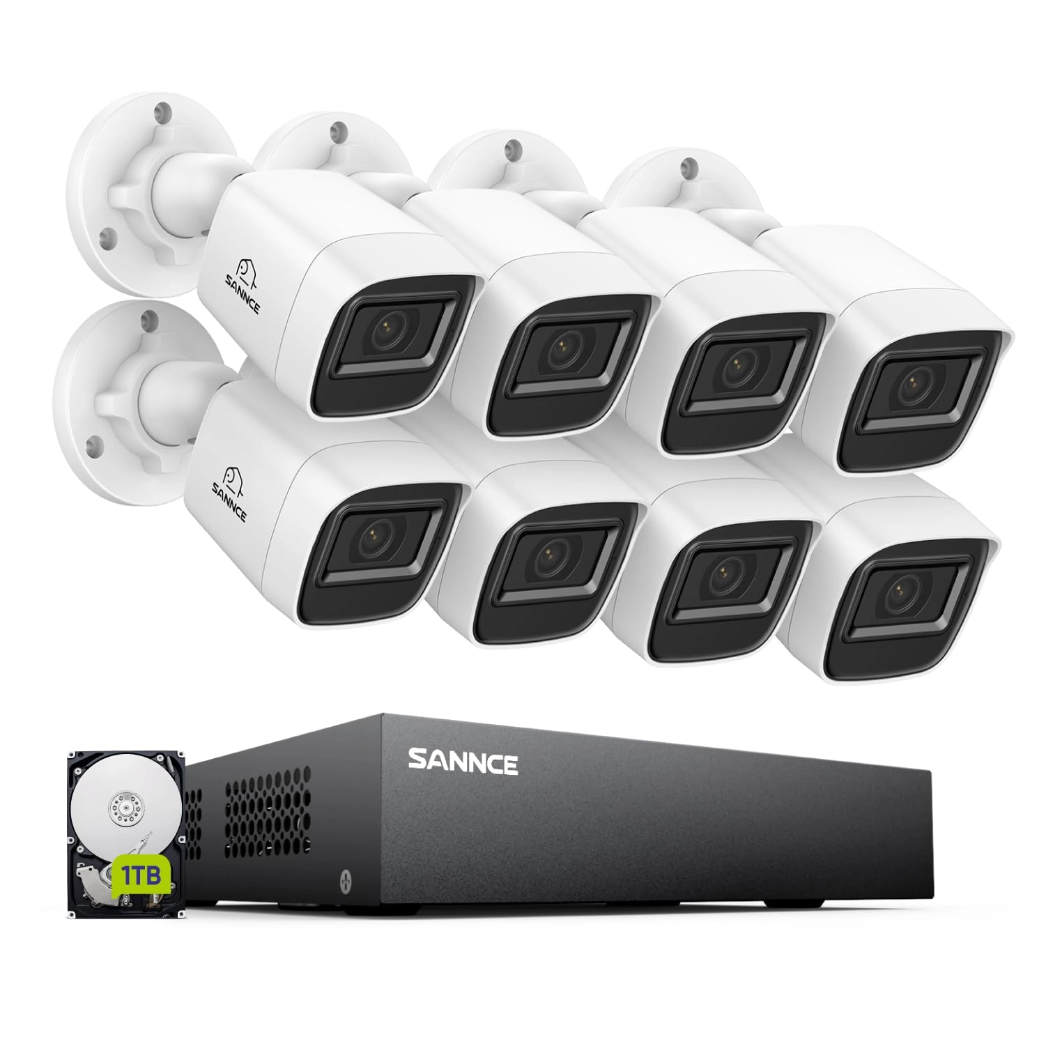 SANNCE 8CH HD-TVI Security Camera System - 1TB