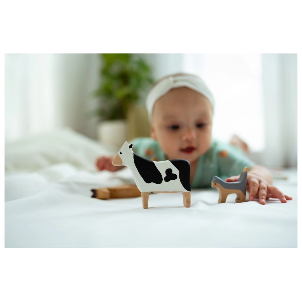 Wooden Farm Animals Set - Suitable for 2 years & above 6pcs