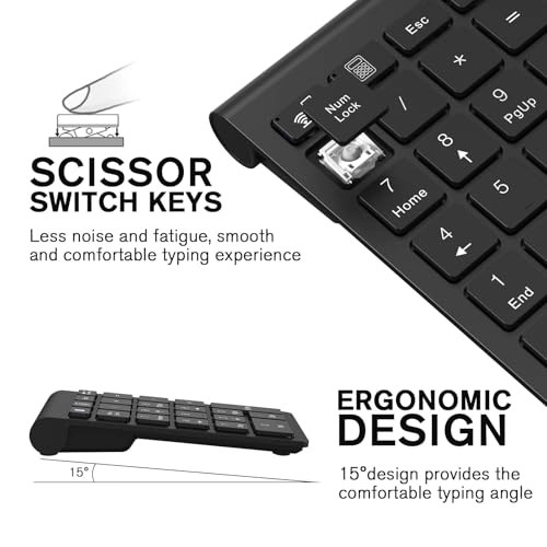 Bluetooth Number Pad - scissor switch