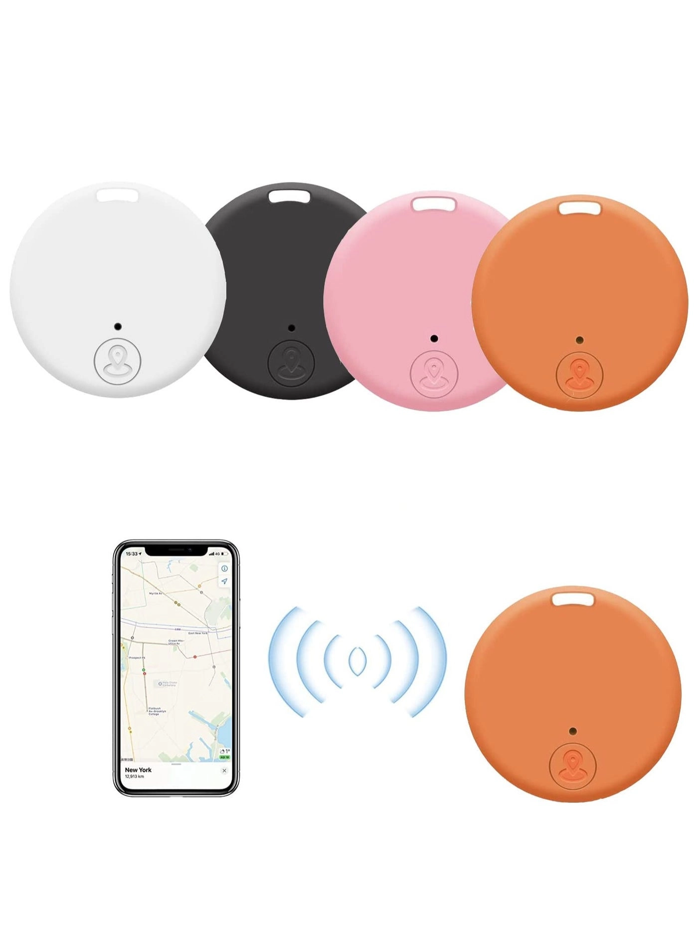 SYOSI Bluetooth Key Finder - 4 Pack Round