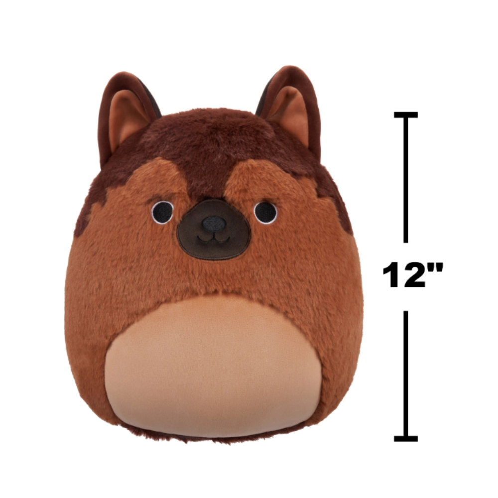 Mario German Shepard Fuzzamallows - 30 cm Plush Brown