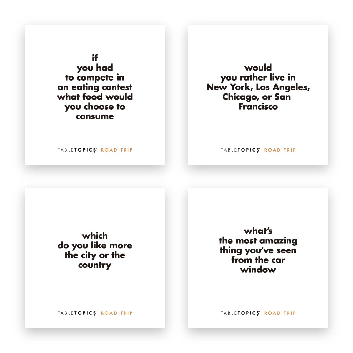 Road Trip to Go - 40 Conversation Cards