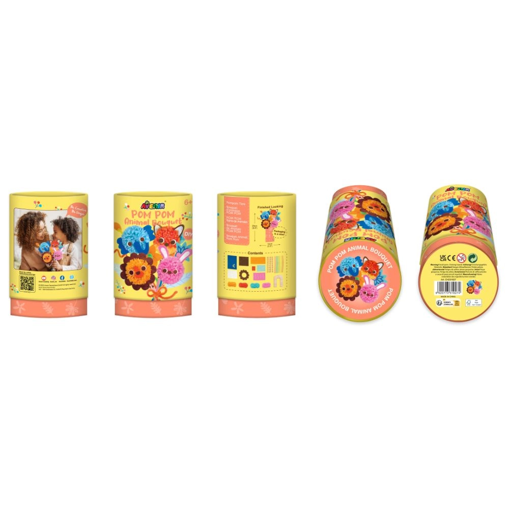 Pom Pom Animal Themed Bouquet Craft Kit