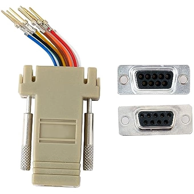 DB9 Male Ethernet Adapter - 5PCS RJ45 + DB9 Female Ethernet Adapter - 5PCS RJ45