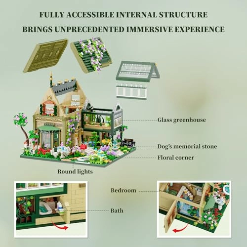 Garden-Cottage Lighting-Building-Bricks Set (10013)
