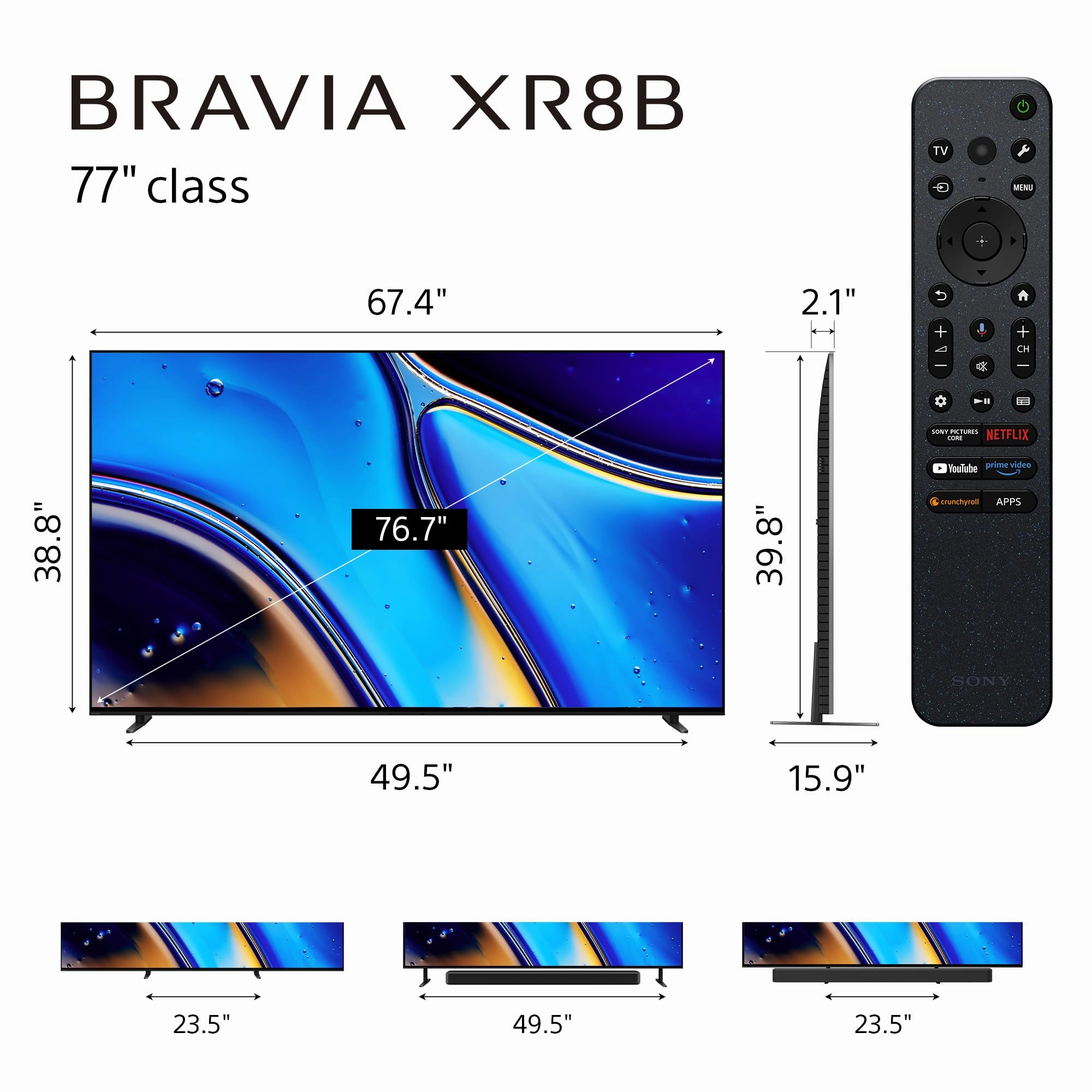 K77XR8B - 77 Inches