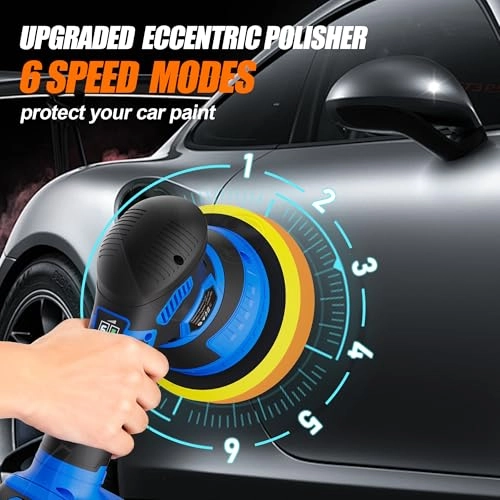 Cordless Car Buffer Polisher - 1580W 5" 6"
