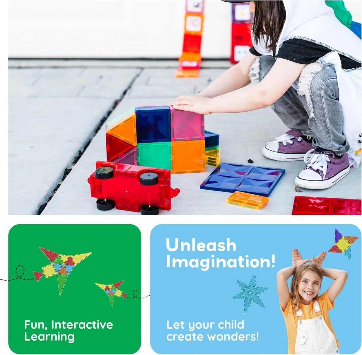 Magnetic Tiles - 60 pcs