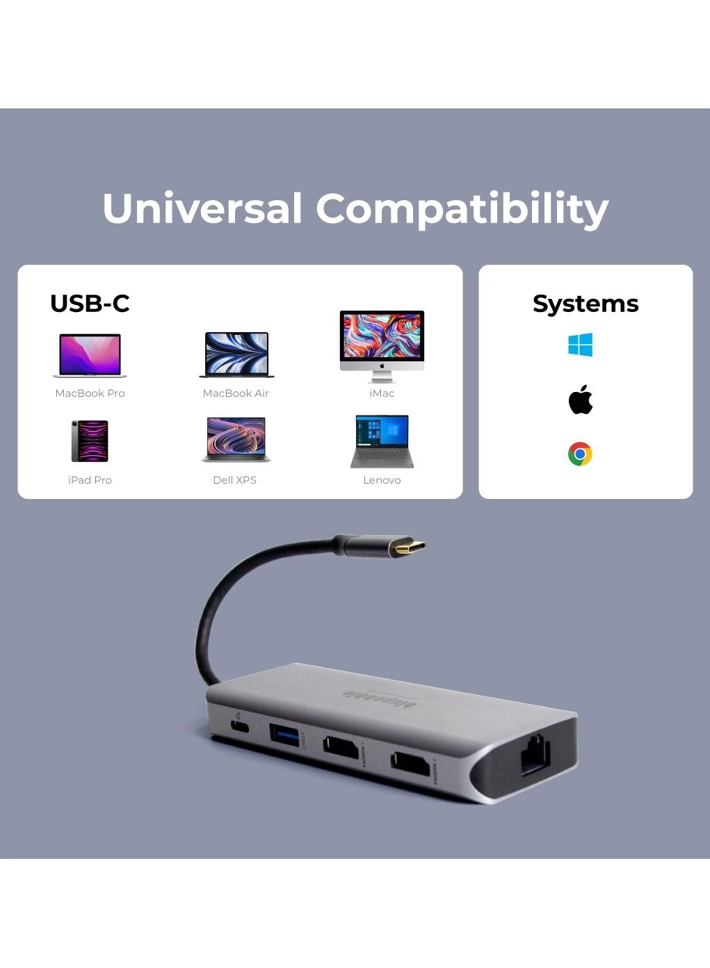 C9 Multimedia Hub - 9-in-1 Grey