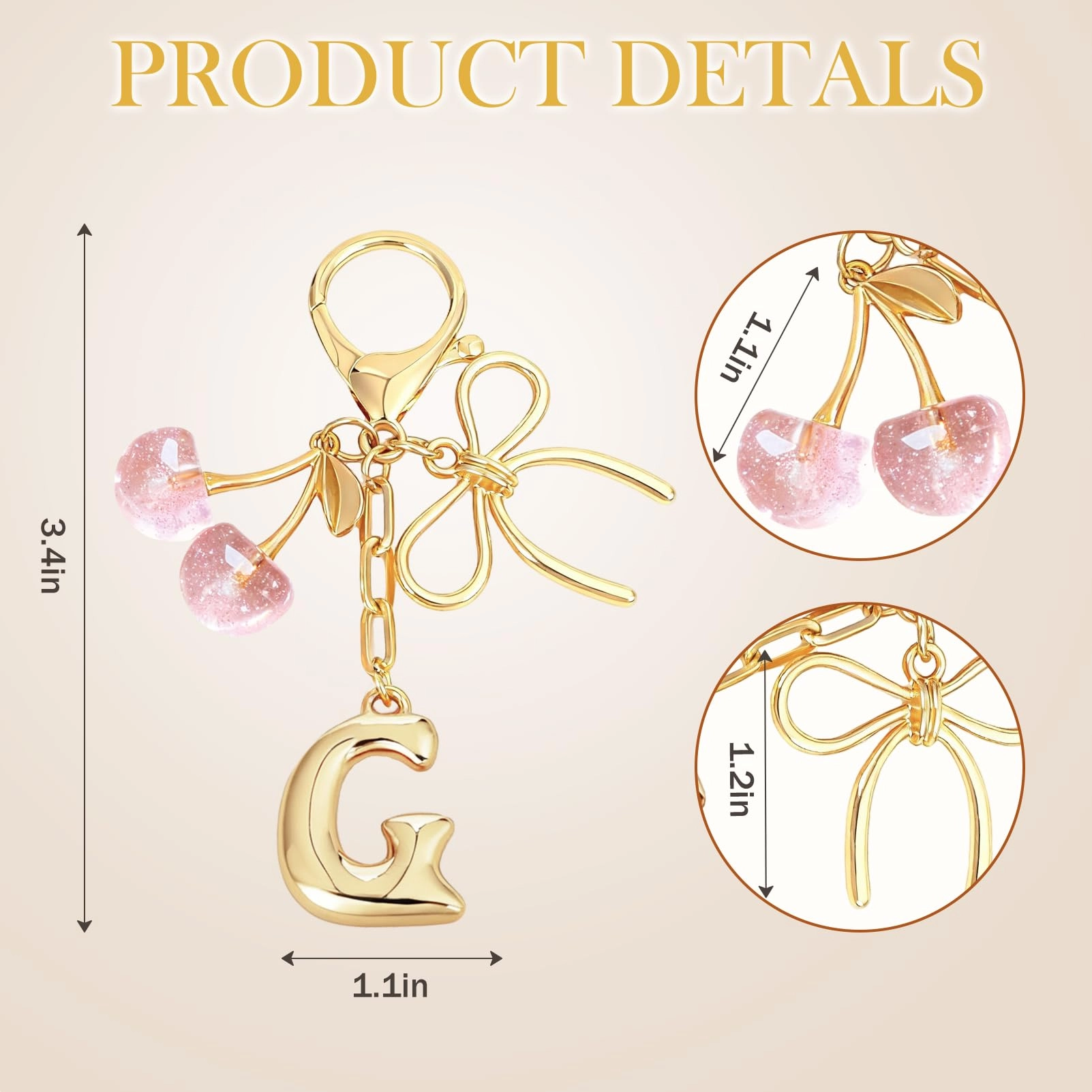 Initial P Keychain - Letter