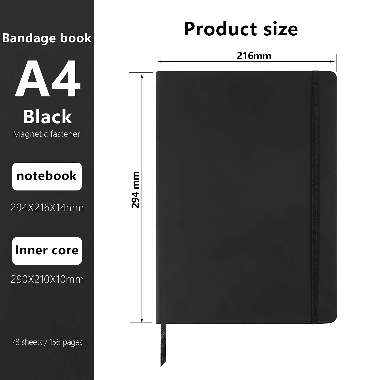 Notebook A4 Spiral - Lined 80 Sheets