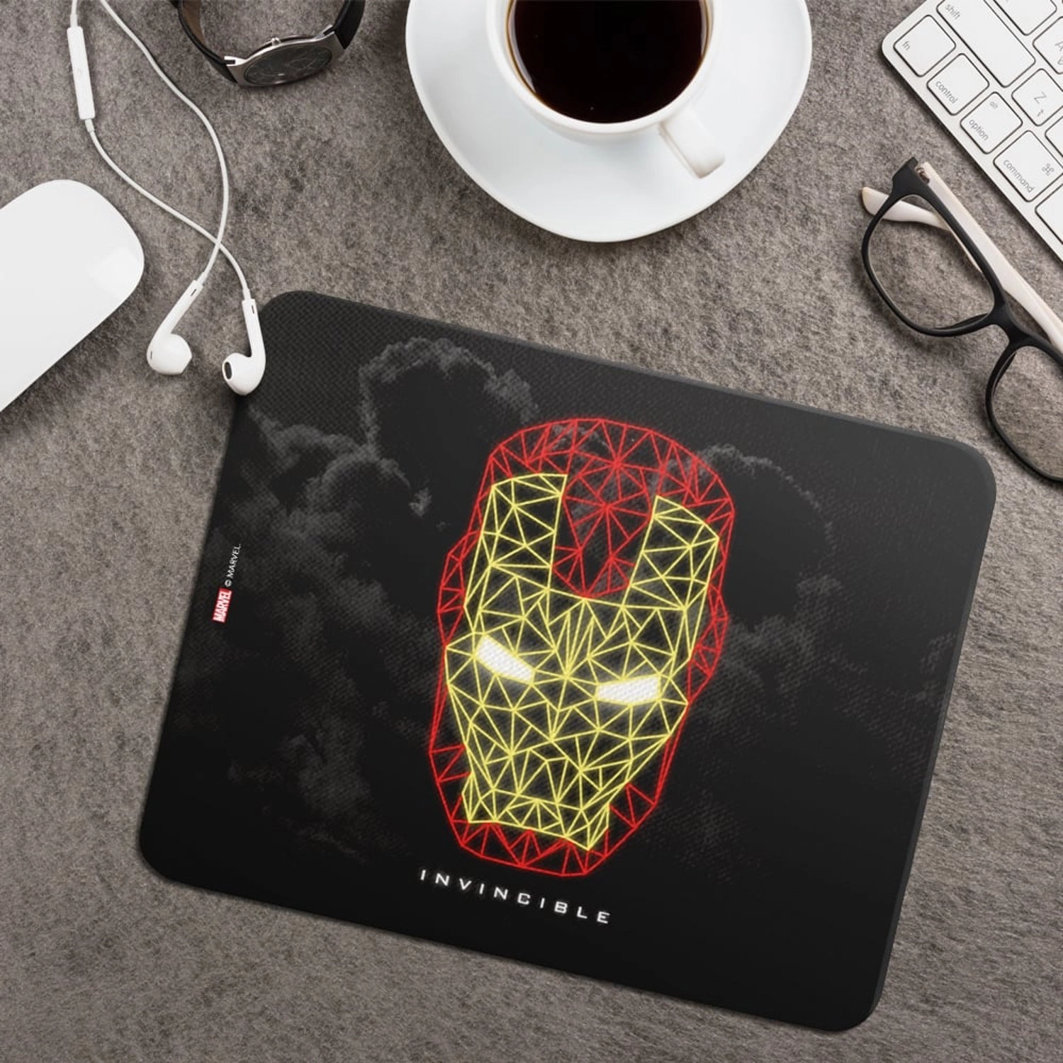 Iron Man Neoprene Mouse Pad - 22x18 cm