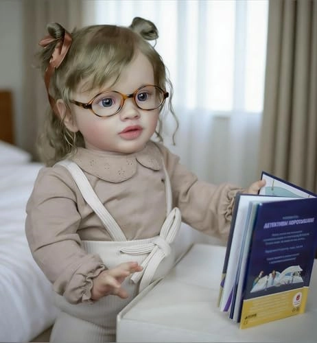 Pippa Reborn Baby Doll - 26 inch Cotton Vinyl Hand-rooted Curly Hair Ages 3+