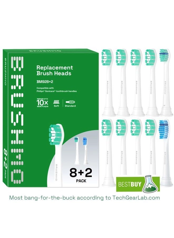 Replacement Toothbrush Heads - White 10 pc