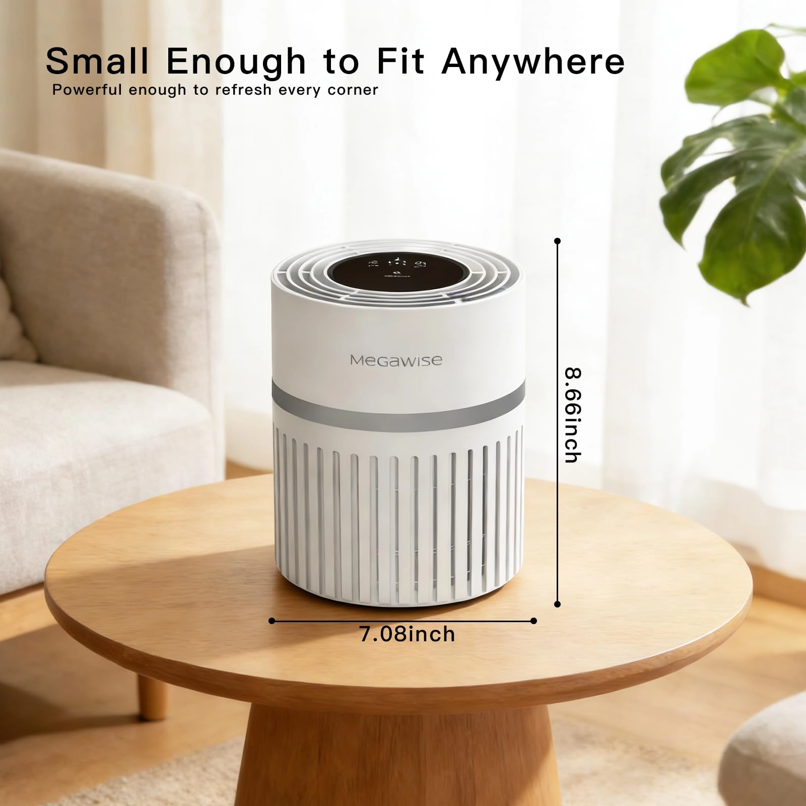Air Purifier - H13 True HEPA 1076 ft² 25db