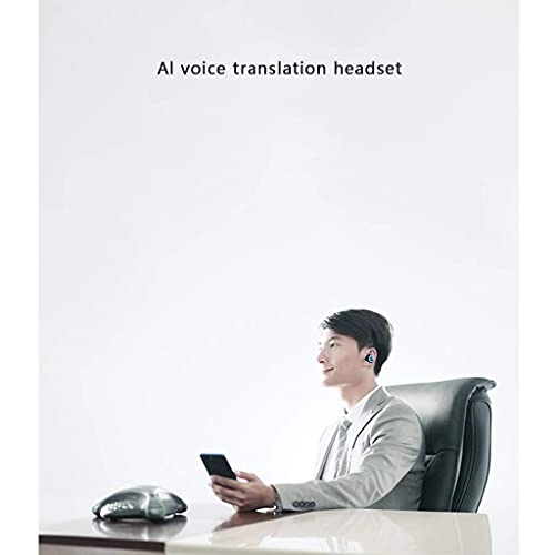 Smart Voice Translation Headset - Wireless Bluetooth Black