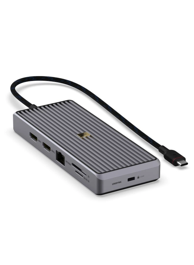 12 Port USB-C Hub - Black