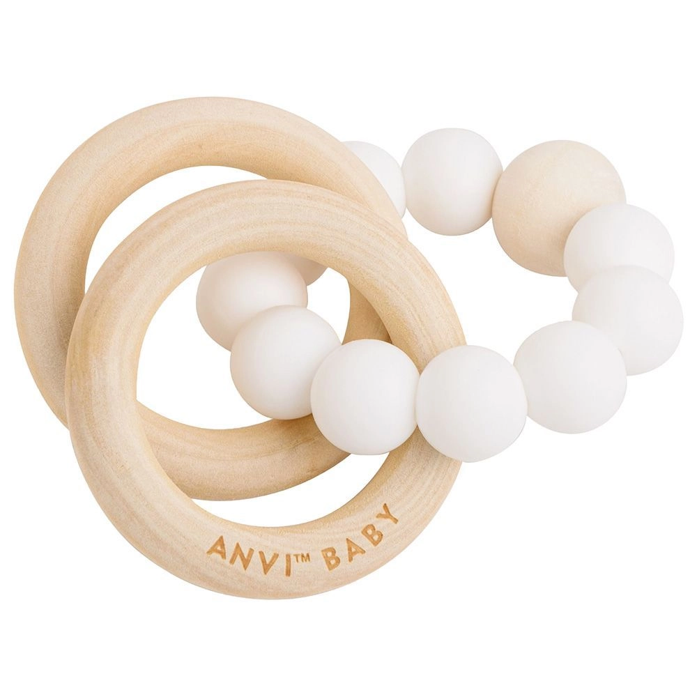 Anvi Baby Wood And Silicone Teether