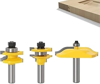 Aplus Ogee Rail & Ogee Raised Panel Router Bit Set - 1/2-Inch 3Pcs