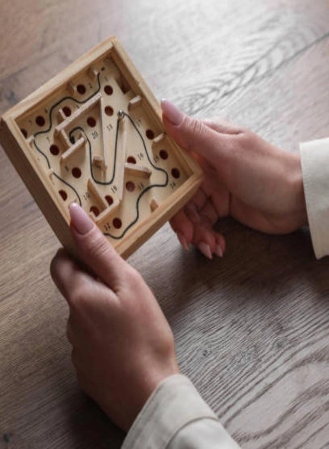 Wooden Maze Balance Board Puzzle