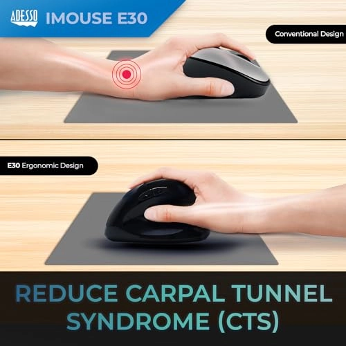 iMouse E30 Vertical Ergonomic Mouse - Wireless