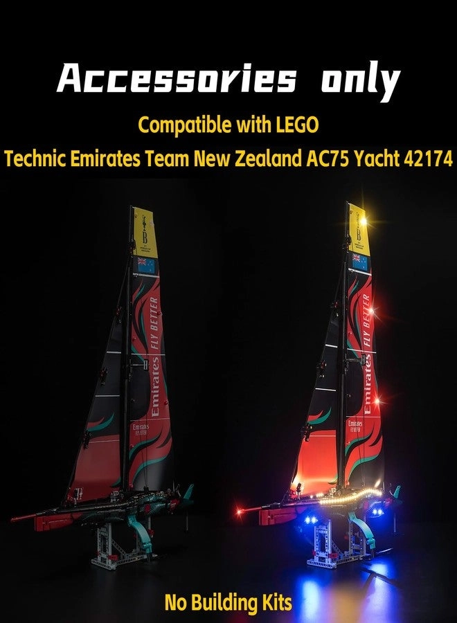 LED Light (42174) - Compatible with Lego Technic Emirates Team New Zealand AC75 Yacht No Bricks Classic Version Light
