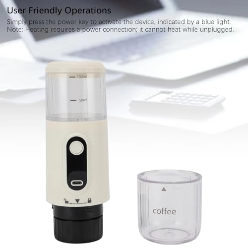 Portable Travel Coffee Maker - 80ml capsules and coffee powder