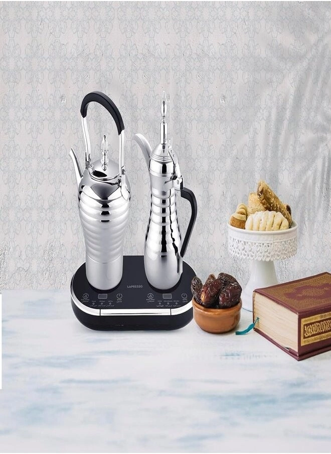 Electrical Arabic Coffee and Tea Dallah with Tea and Coffee Pot 1.55L