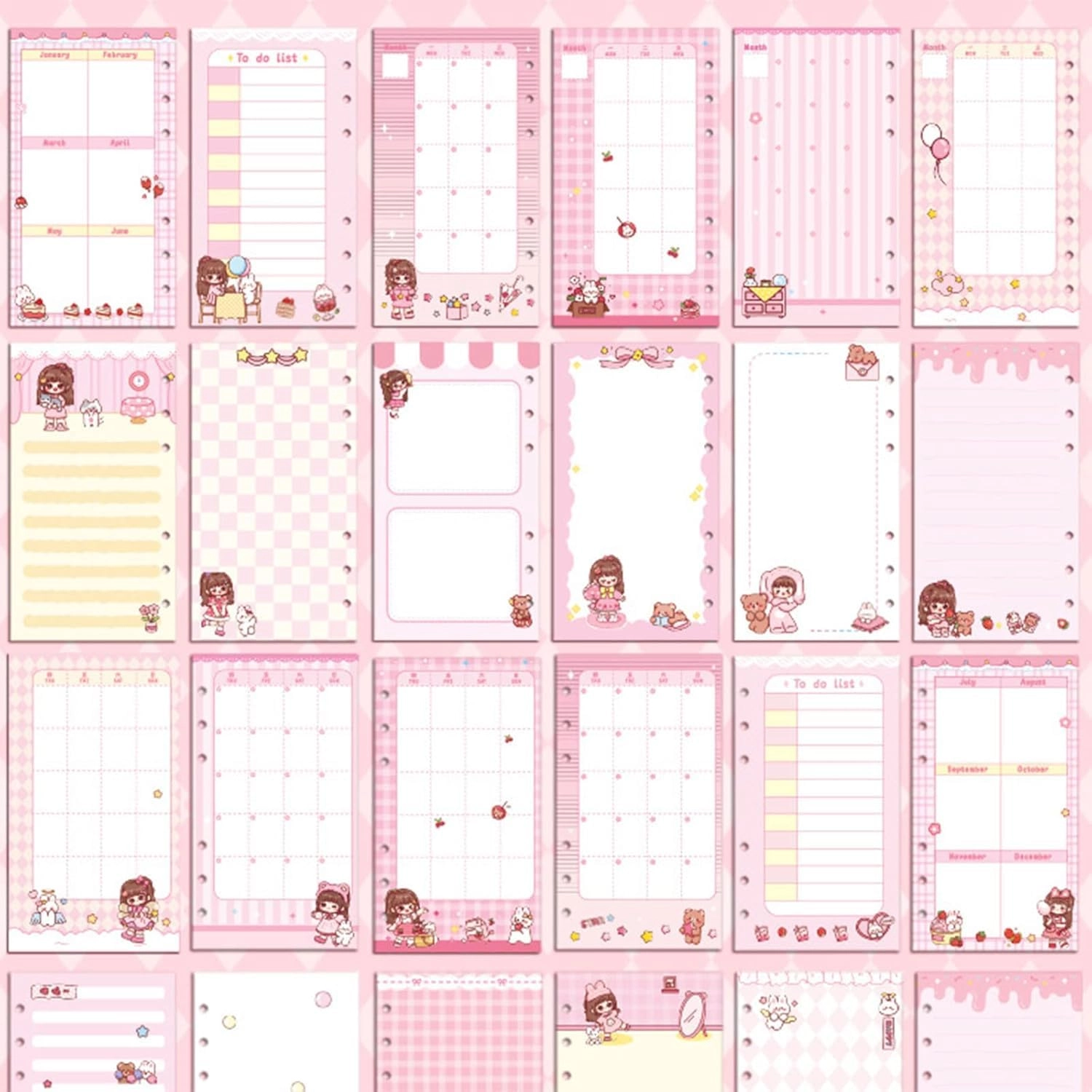 Mini Transparent Binder Spiral Diary Notebook