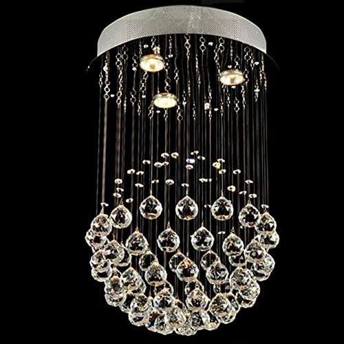 GU10 Round Crystal Chandelier - Dimmable