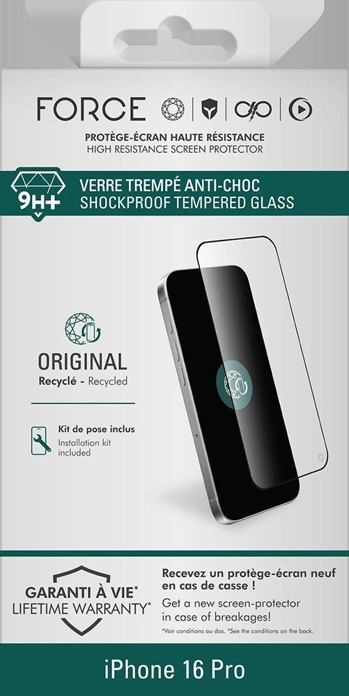 Force 2.5D Glass Screen Protector for iPhone 16 Pro