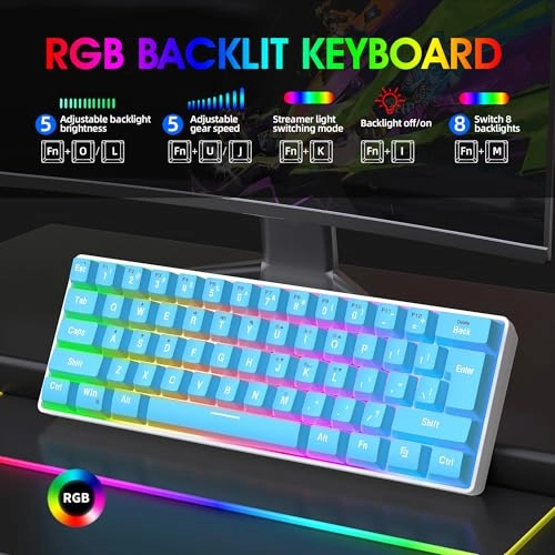 60% Wired Gaming Keyboard - USB-A