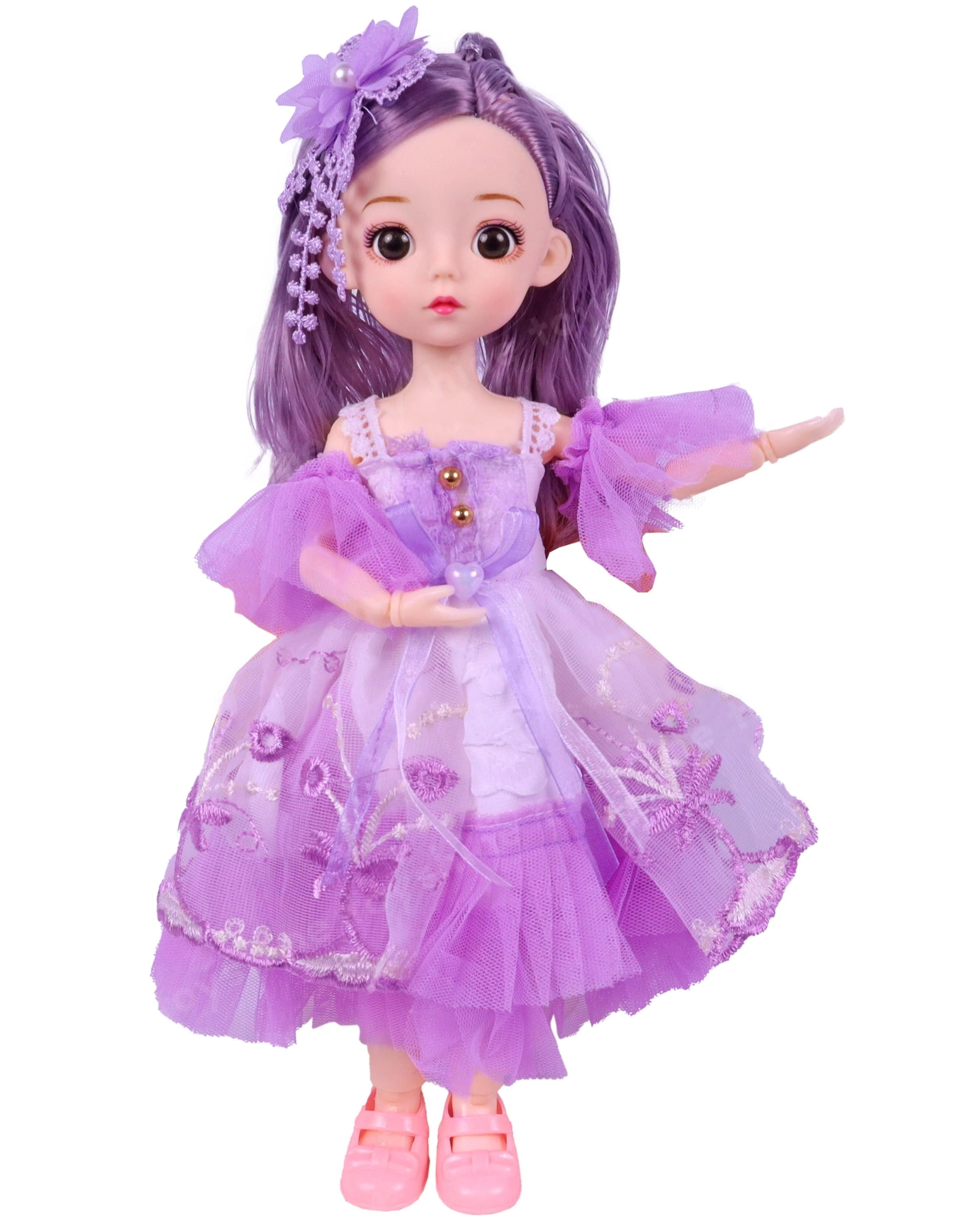 Cute Doll - 12-Inch Plastic Wedding Dress Ages 3+