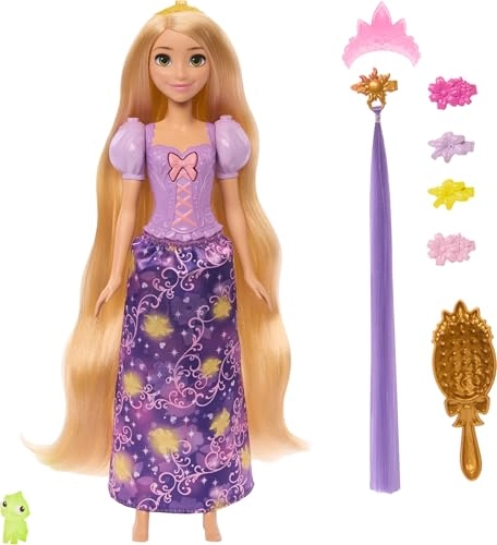 Rapunzel Fashion Doll - Glowing Hair Pascal Figure 7 Styling Accessories
