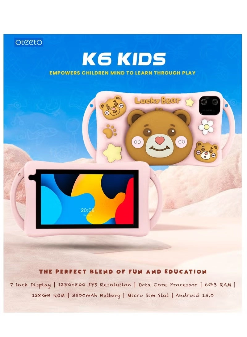 K6 Kids Tablet - 6GB 7 Inch 128GB