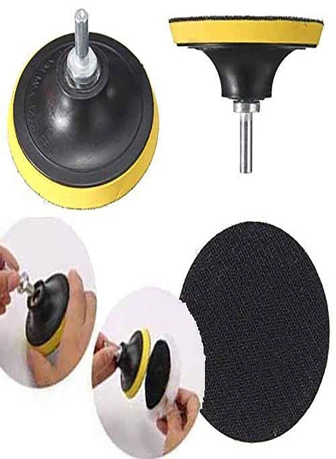 Extension Shaft - 4"inch + M14 Extension Shaft + Brass Nylon Bristle Brush - 12 Pieces + Polishing Pads + Backing