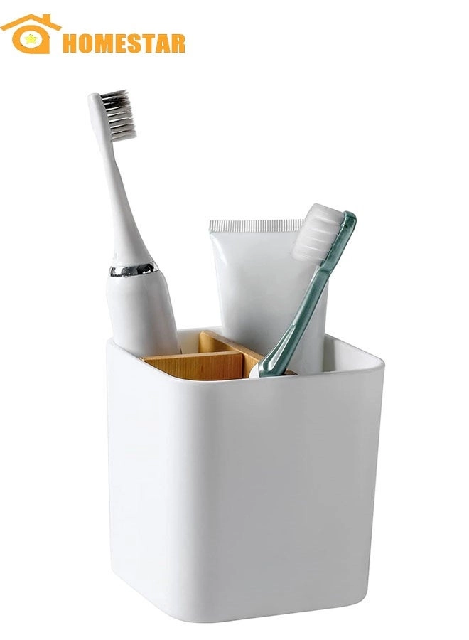 Bamboo Toothbrush Holder - 3 Slots