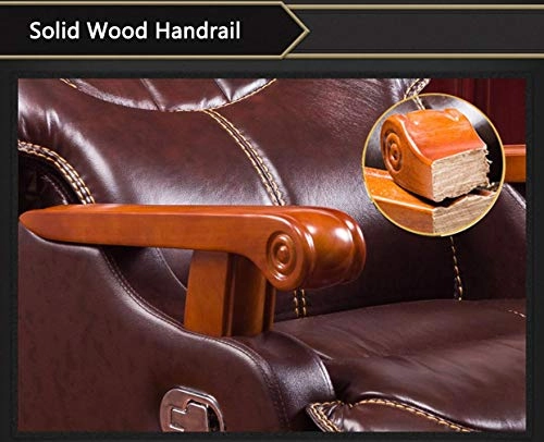 Desk Chair - PU Leather Brown High Back