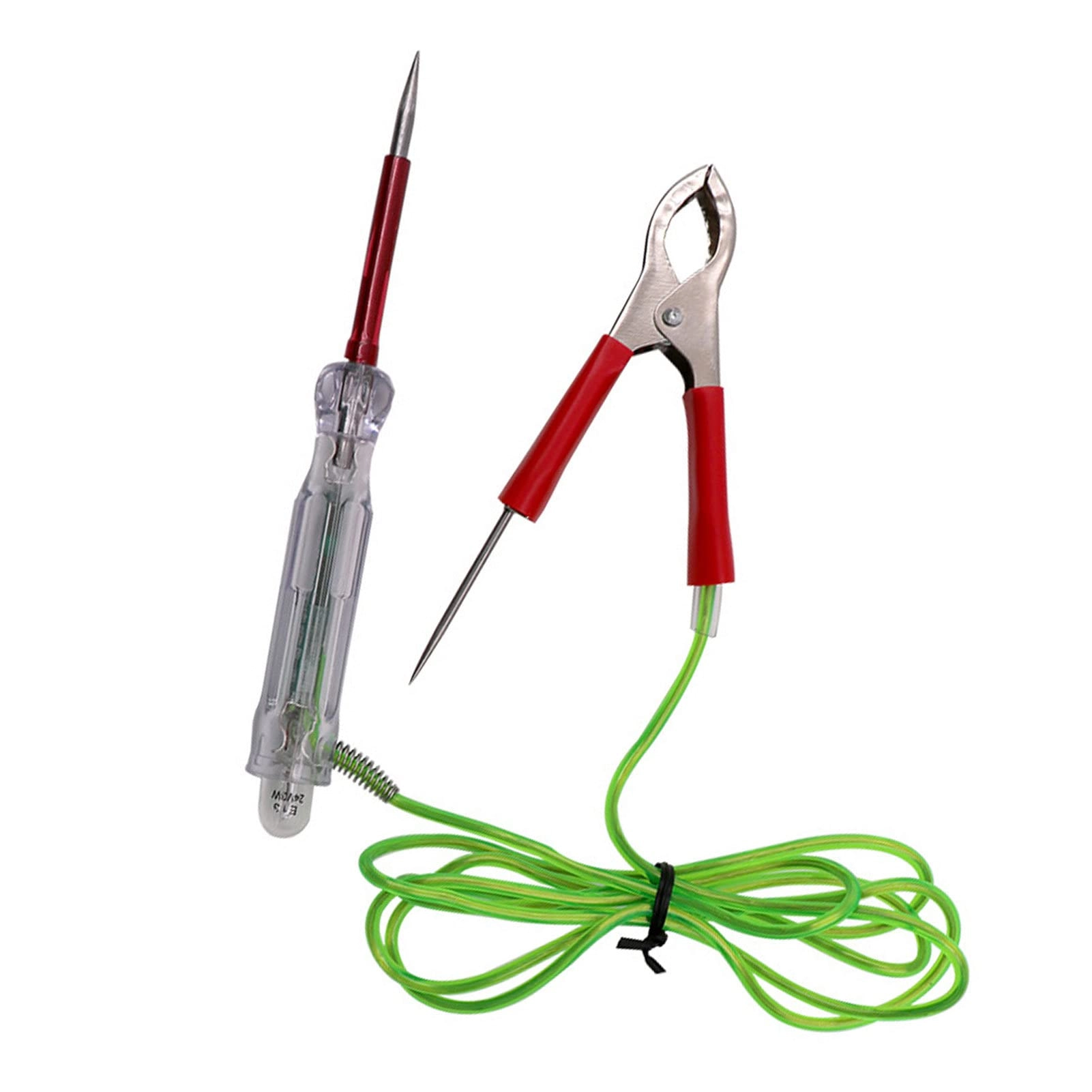 ZHLEB Test Light Automotive - 6V 12V 24V Alligator Clip & Probes