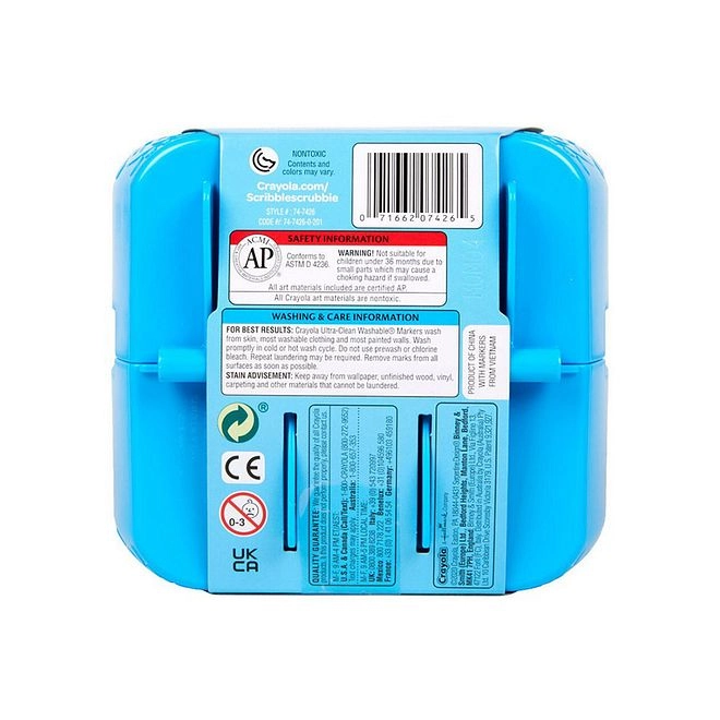 Scribble Scrubbie Pets - 6 washable markers 1 scrub brush