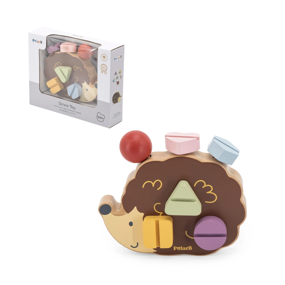 Wooden Pull Along Hedgehog