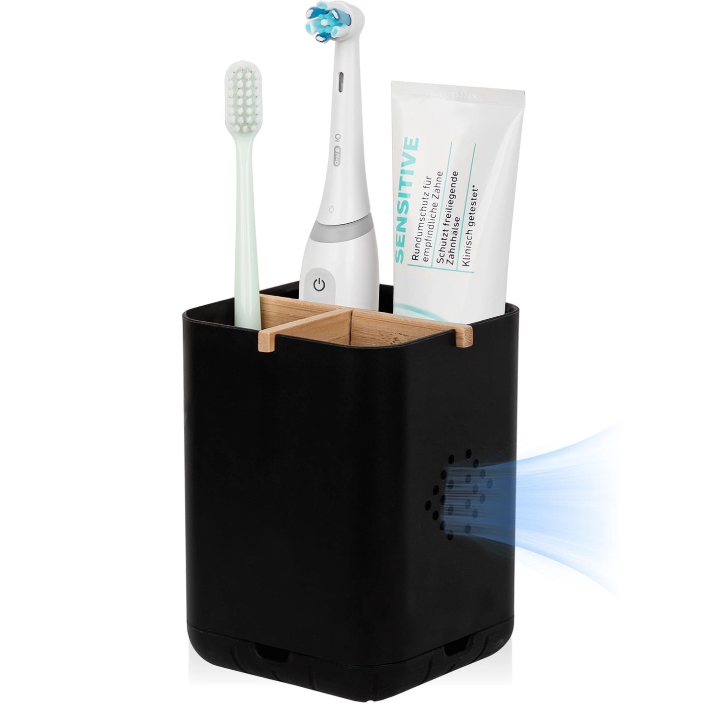 Toothbrush Holder - Matte White Bamboo