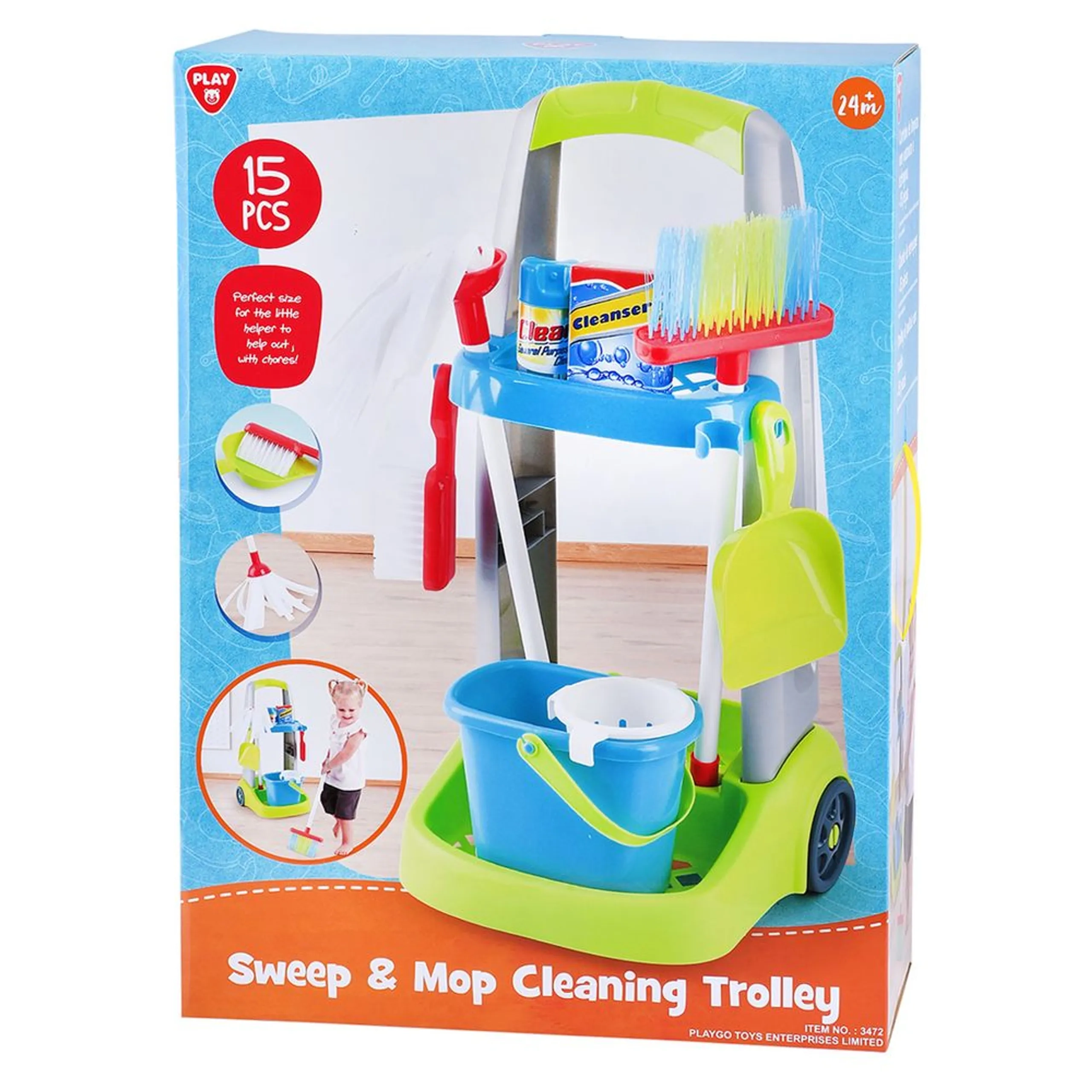 Play&Go PlayGo Sweep & Mop Cleaning Trolley - 2 years+ 15 pieces
