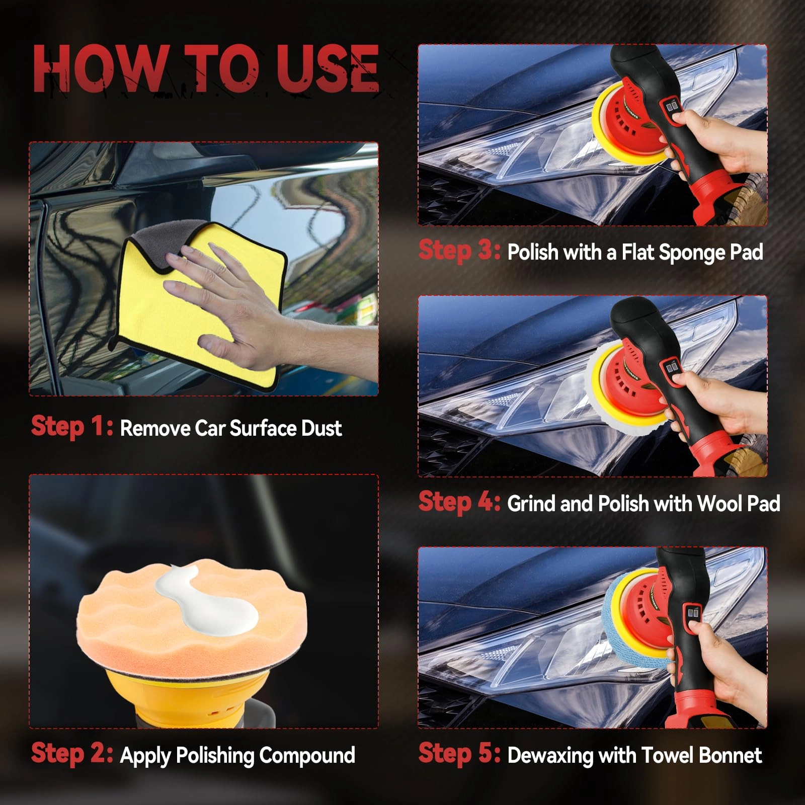 Car Buffer Polisher - 6 Inch