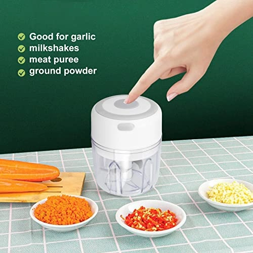 Mini Electric Garlic Chopper - 250ml 30W