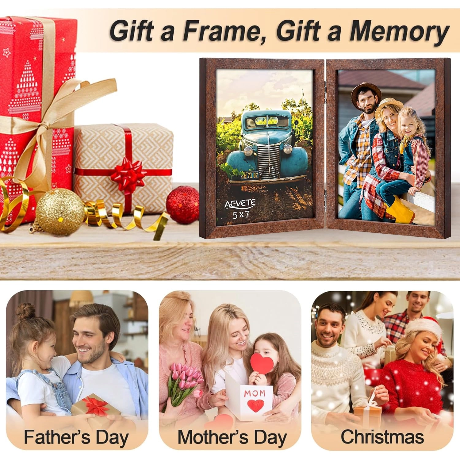 Double Picture Frame - 5x7 two