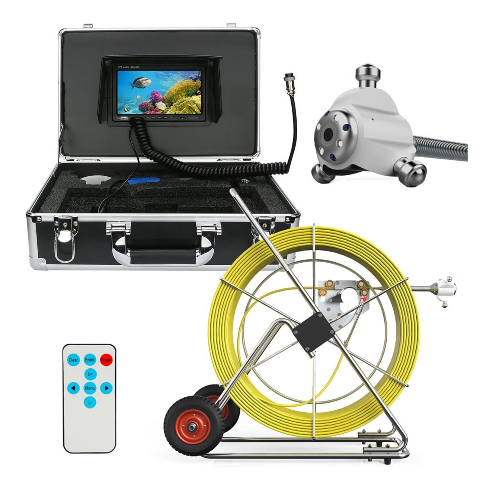 NUNETH Sewer Camera - 80M 7inch LCD 1000TVL